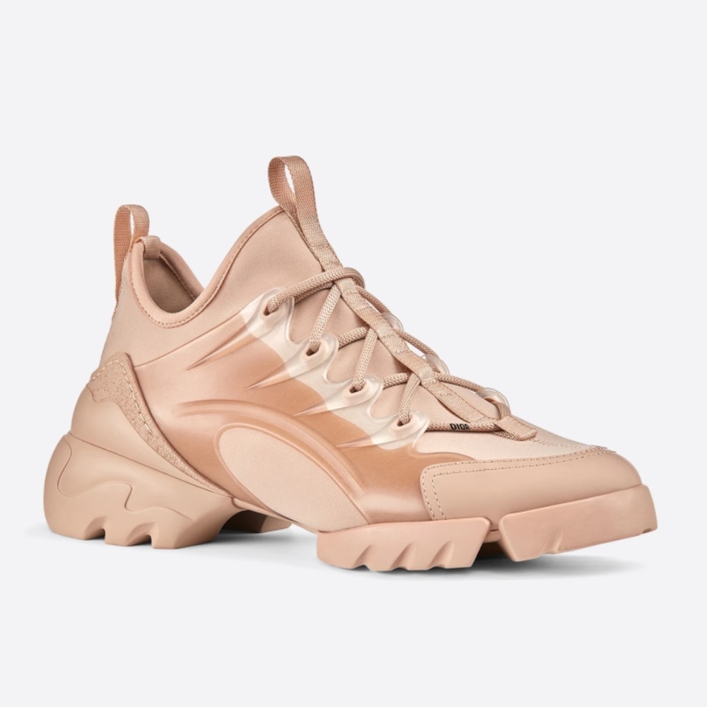 Dior D-CONNECT SNEAKER Nude Technical Fabric. Classic Dior design.